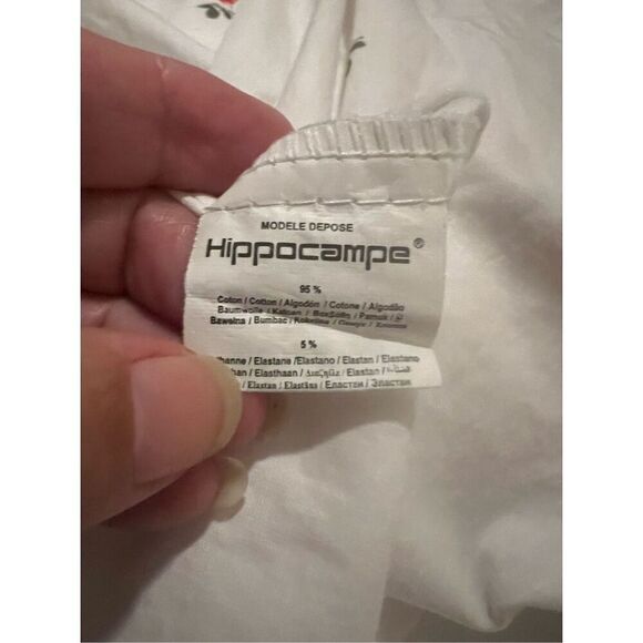 White French Hippocampe shirt with multicolored flowers - Picture 6 of 6